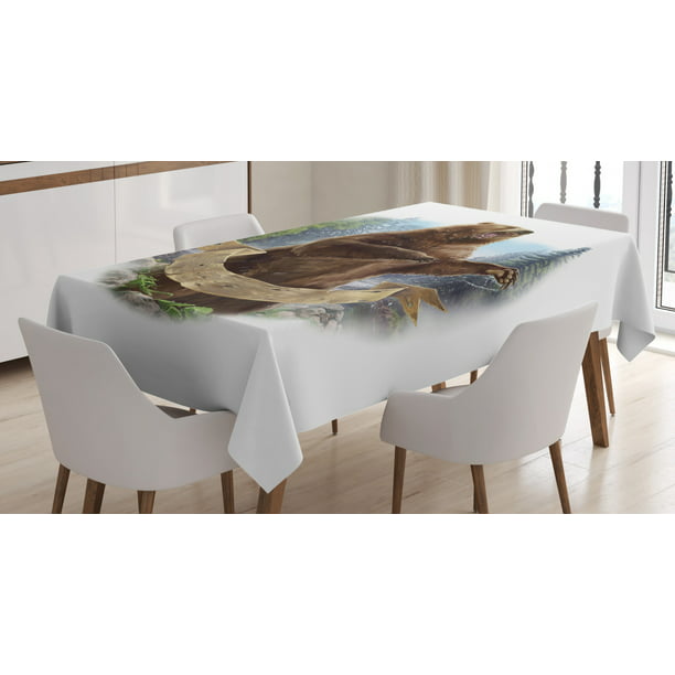 Tablecloth Christmas Cute Sloths Tablecloth Table Cloth for Rectangle Tables Waterproof Durable Flower Table Cover for Kitchen Dining Room 54 X 72 Inch 